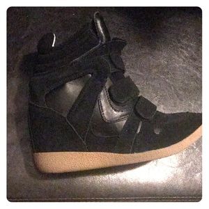 Steve Madden Wedge Black Sneakers